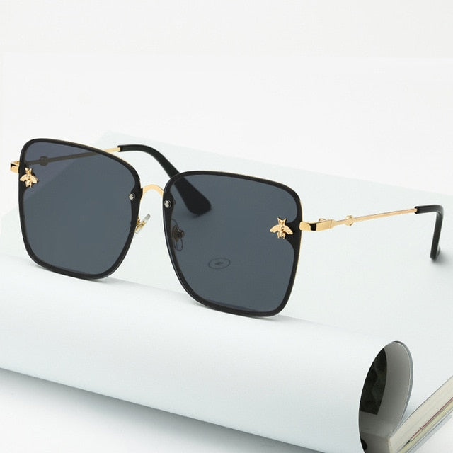 Fashion Oversize Rimless Sunglasses